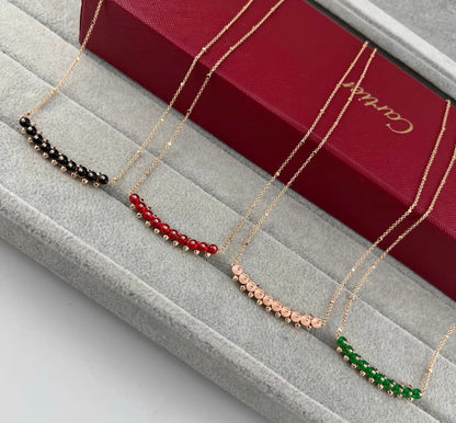 [：Super Jewellery]CLASH COLLECTION AGATE CHALCEDONY STUD NECKLACE
