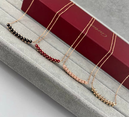 [：Super Jewellery]CLASH COLLECTION AGATE CHALCEDONY STUD NECKLACE