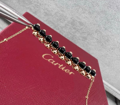 [：Super Jewellery]CLASH COLLECTION AGATE CHALCEDONY STUD NECKLACE