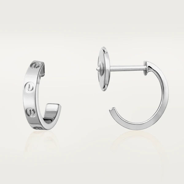 [Super Jewellery]LOVE EARRINGS 2.65MM SILVER