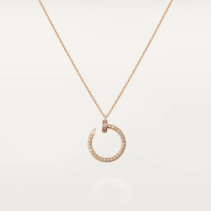 [Super Jewellery]JUSTE NECKLACE PINK GOLD DIAMONDS