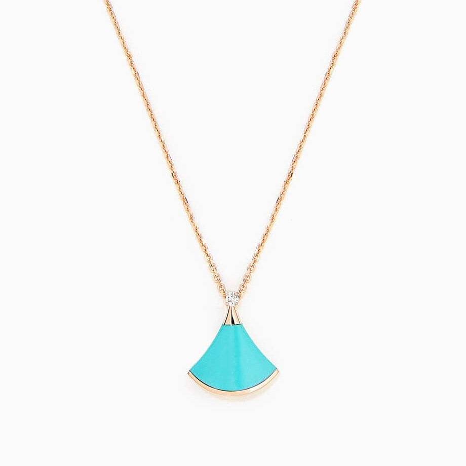 [Super]DREAM NECKLACE TURQUOISE PINK GOLD