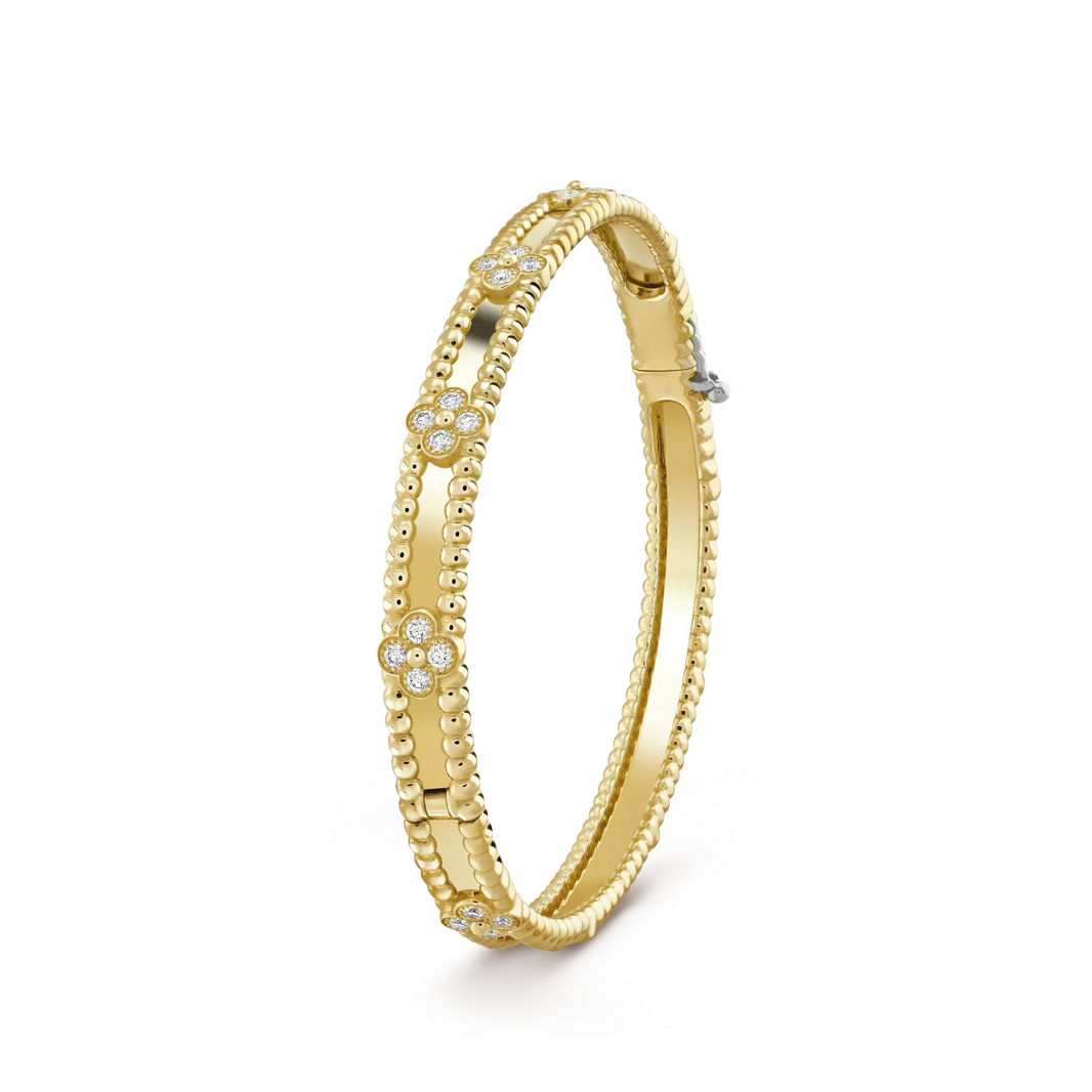 [Super Jewellery]CLOVER BRACELET 4MM DIAMONDS