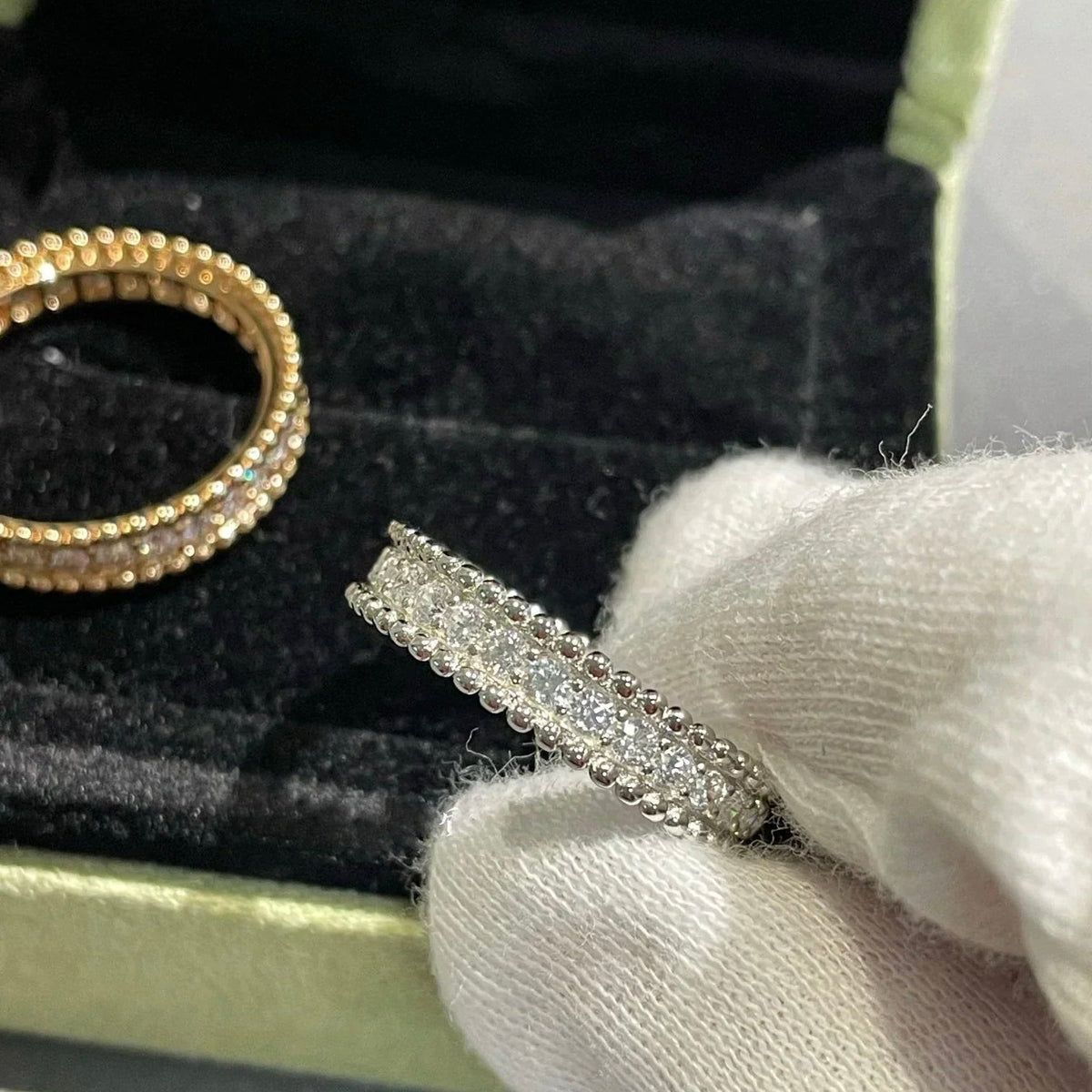 [Super CiCi ]PERLEE DIAMOND SILVER RING