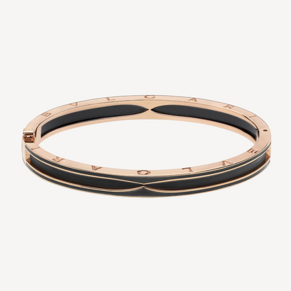 [Super]ZERO 1 PINK GOLD WITH MATTE BLACK CERAMIC BRACELET