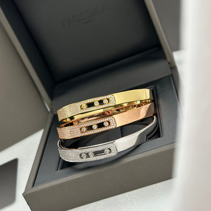 [Super Jewellery]Move Noa Rose Gold Pavé Diamond Bangle Bracelet