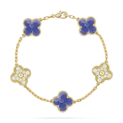 [Super Jewellery]CLOVER 5 MOTIF BLUE VEINS BRACELET COLLECTION