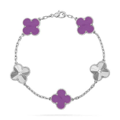 [Super Jewellery] CLOVER 5 MOTIF VIOLET BRACELET COLLECTION