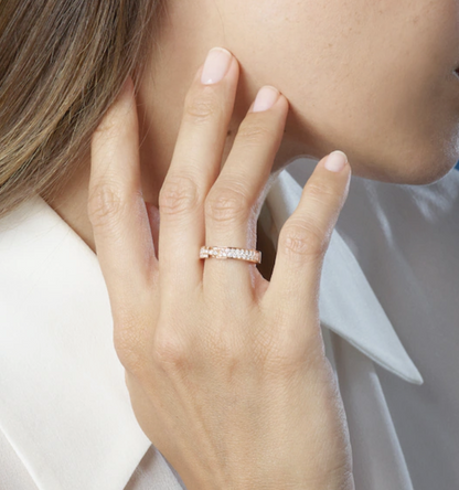 [Super Jewellery]ALLIANCE LIENS VIDENCE PAVED DIAMOND 4MM RING