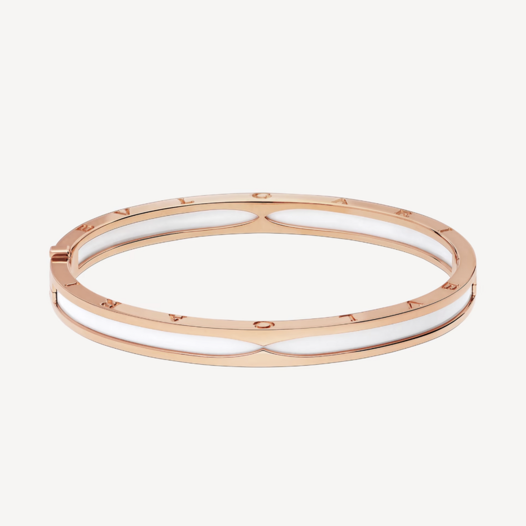 [Super]ZERO 1 PINK GOLD WITH WHITE CERAMIC BRACELET