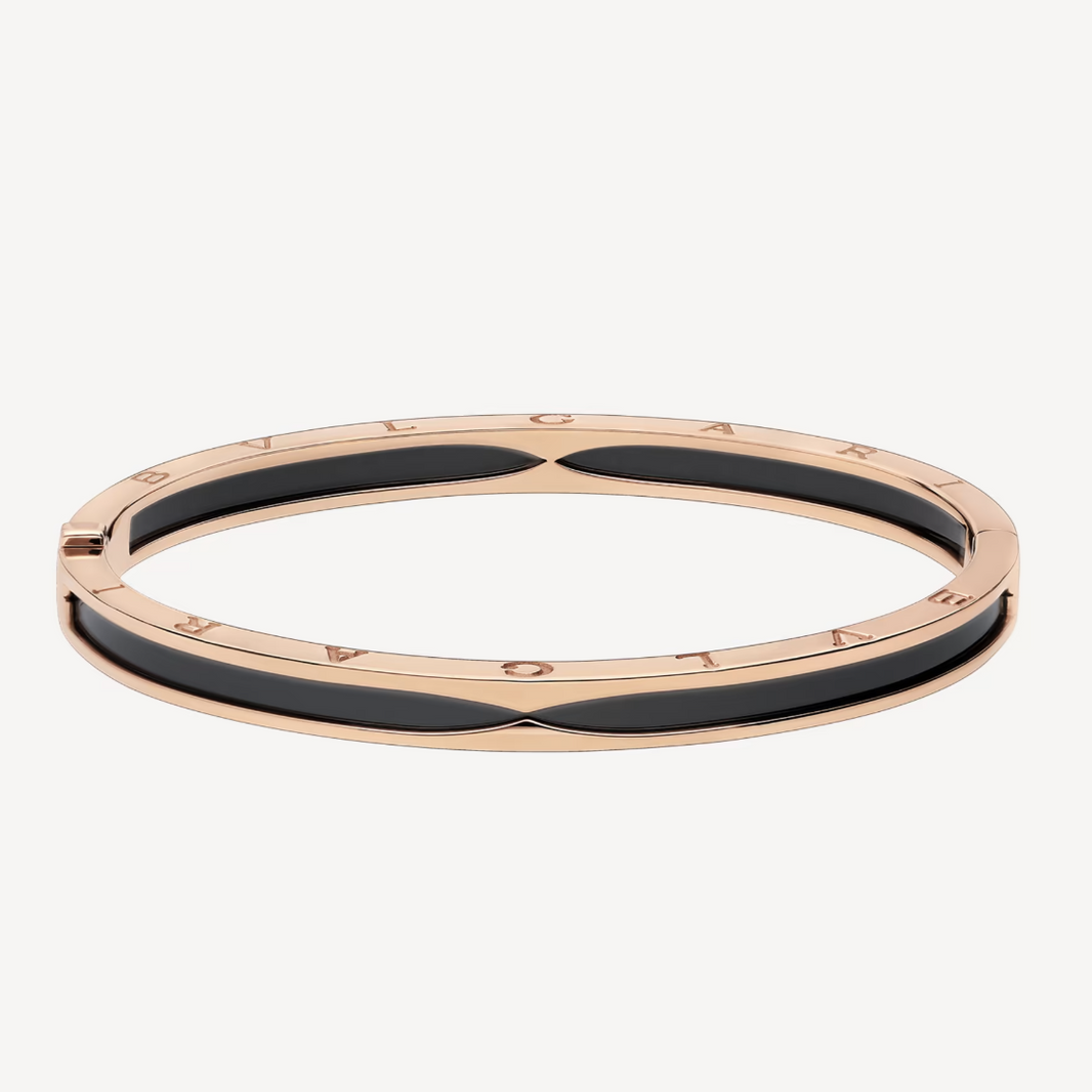 [Super]ZERO 1 PINK GOLD WITH BLACK CERAMIC BRACELET