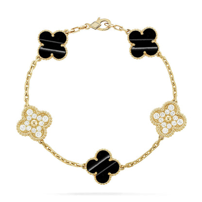 [Super Jewellery] CLOVER 5 MOTIF PULSAR STONE BRACELET COLLECTION