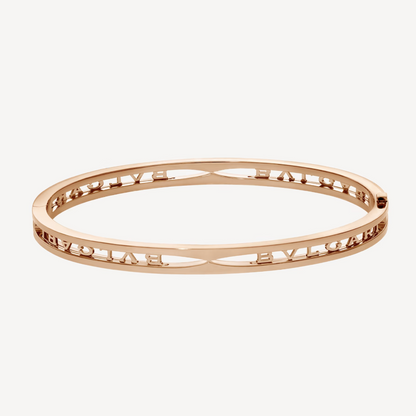 [Super]ZERO 1 SPIRAL LOGO PINK GOLD BRACELET