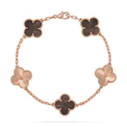 [Super Jewellery] CLOVER 5 MOTIF GRAY MOP BRACELET COLLECTION