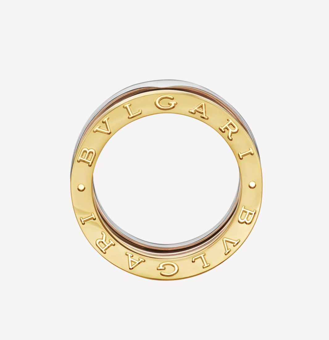[Super]ZERO 1 THREE-BAND ROSE WHITE AND YELLOW RING