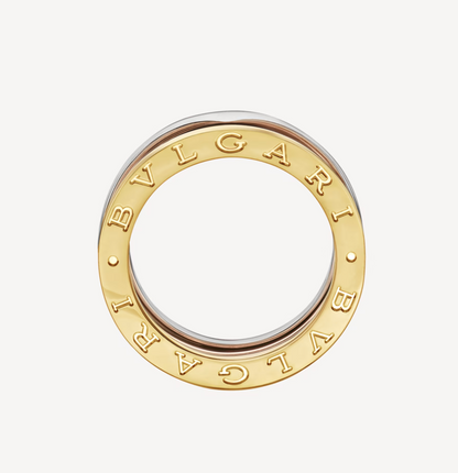 [Super]ZERO 1 THREE-BAND ROSE WHITE AND YELLOW RING