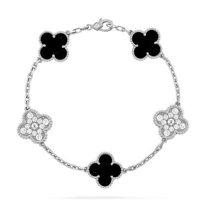 [Super Jewellery] CLOVER 5 MOTIF ONYXS BRACELET COLLECTION