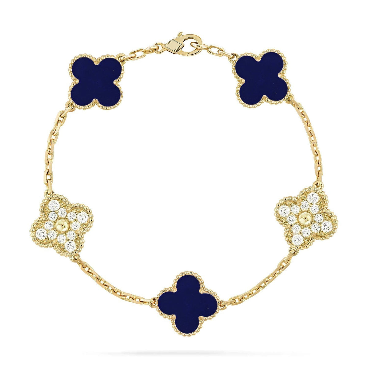 [Super CiCi ]CLOVER 5-MOTIV ARMBAND LAPISLAZULI KOLLEKTION