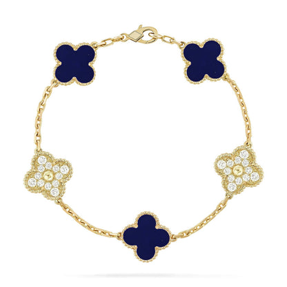[Super Jewellery]CLOVER 5 MOTIF LAPIS LAZULI BRACELET COLLECTION