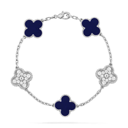 [Super Jewellery]CLOVER 5 MOTIF LAPIS LAZULI BRACELET COLLECTION
