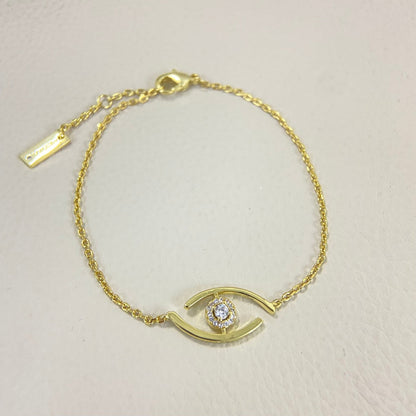 [Super Jewellery]Lucky Eye Pave-Set Diamond Bracelet