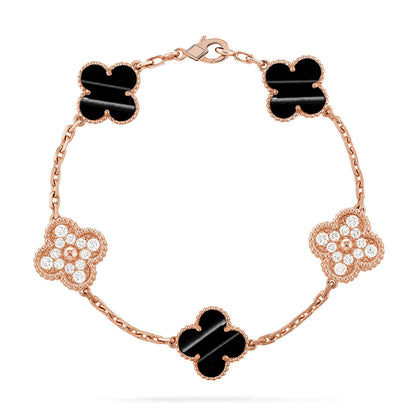 [Super Jewellery] CLOVER 5 MOTIF PULSAR STONE BRACELET COLLECTION