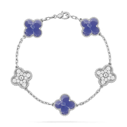 [Super Jewellery]CLOVER 5 MOTIF BLUE VEINS BRACELET COLLECTION