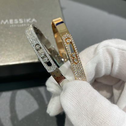 [Super Jewellery]Move Noa Rose Gold Pavé Diamond Bangle Bracelet