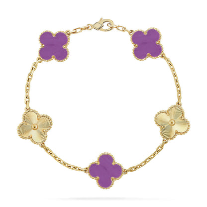 [Super Jewellery] CLOVER 5 MOTIF VIOLET BRACELET COLLECTION