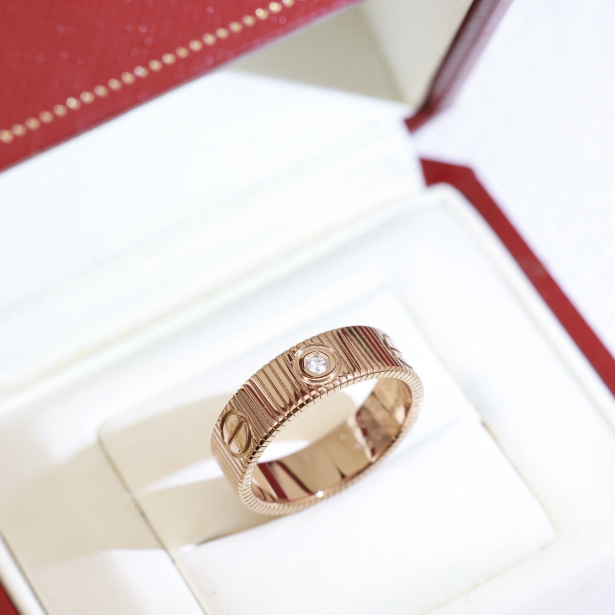 [Super CiCi]LOVE 6,5 MM UNLIMITED RING MIT 3 DIAMANTEN