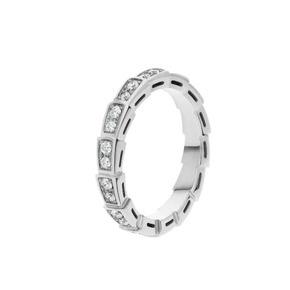[Super]SERPENTI RING SILVER DIAMOND PAVED 3MM