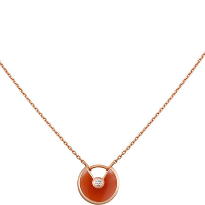 [Super Jewellery]AMULETTE GOLD CARNELIAN ONYX NECKLACE