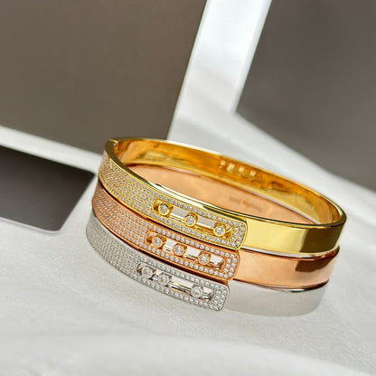 [Super Jewellery]Move Noa Rose Gold Pavé Diamond Bangle Bracelet