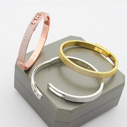 [Super Jewellery]Move Noa Full Pavé Diamond Bangle Bracelet