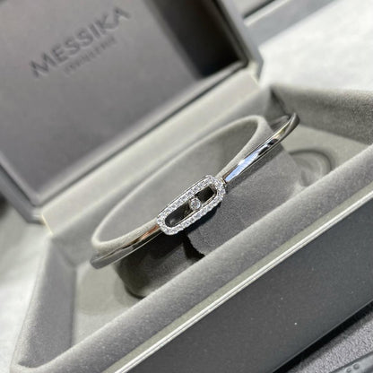 [Super Jewellery]Move Uno pavé flex bangle medium