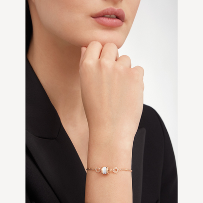 [Super]ZERO 1 SOFT PINK GOLD AND WHITE CERAMIC BRACELET