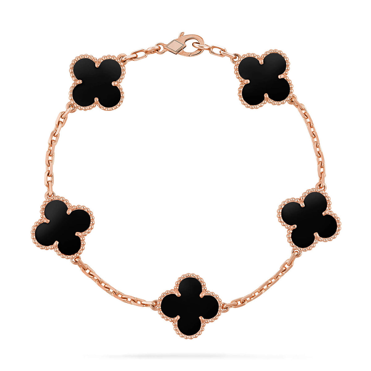 [Super CiCi ] CLOVER 5-MOTIV ONYX ARMBAND KOLLEKTION