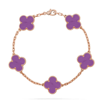 [Super Jewellery] CLOVER 5 MOTIF VIOLET BRACELET COLLECTION