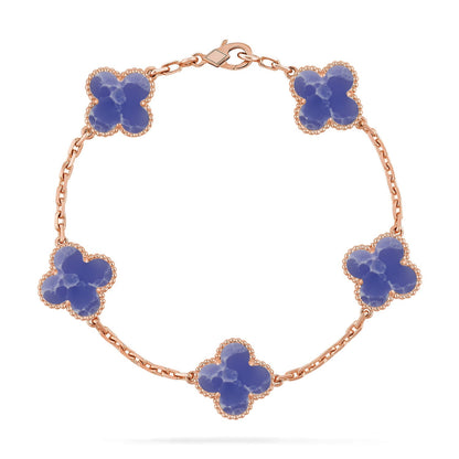 [Super Jewellery]CLOVER 5 MOTIF BLUE VEINS BRACELET COLLECTION