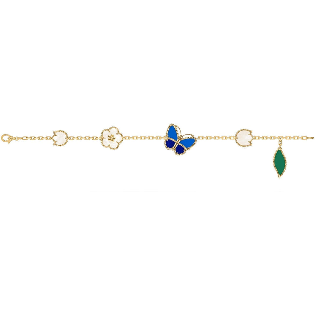 [Super Jewellery]LUCKY SPRING BUTTERFLY 5 MOTIF BRACELET