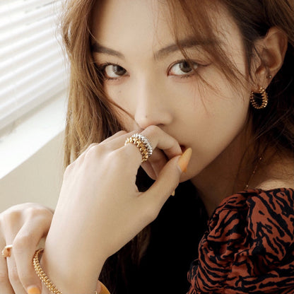[Super Jewellery]CLASH SMALL HOOP EARRINGS