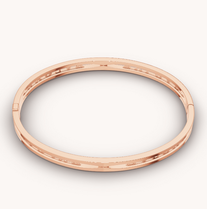 [Super]ZERO 1 SPIRAL LOGO PINK GOLD BRACELET