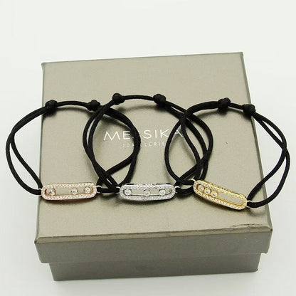 [Super Jewellery]Messika Care(s) pink cord pavé bracelet