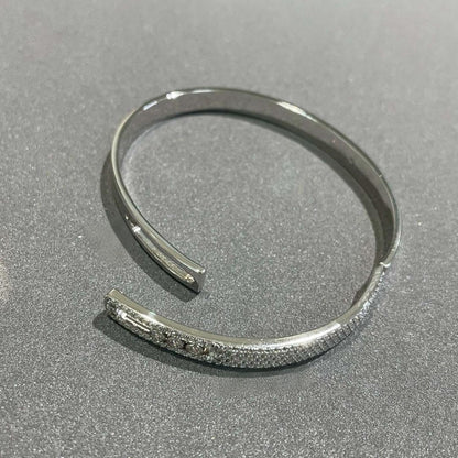 [Super Jewellery]Move Noa Rose Gold Pavé Diamond Bangle Bracelet