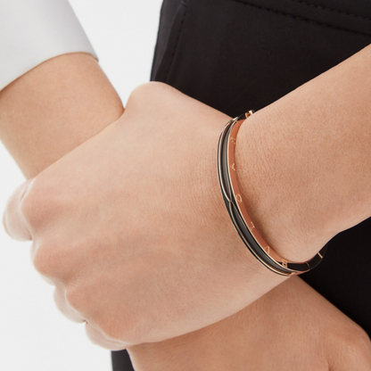 [Super]ZERO 1 PINK GOLD WITH MATTE BLACK CERAMIC BRACELET