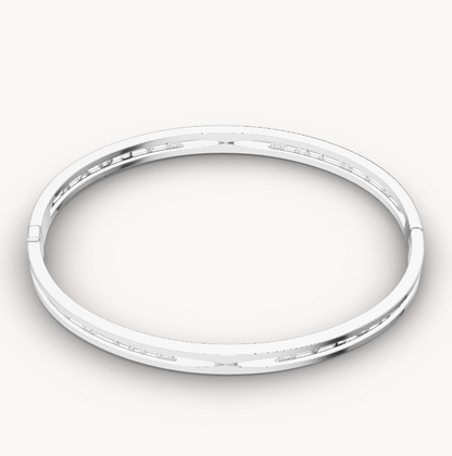 [Super]ZERO 1 SPIRAL LOGO SILVER BRACELET