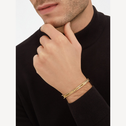 [Super]ZERO 1 SPIRAL AND PAVED DIAMOND GOLD BRACELET