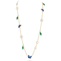 [Super Jewellery]LUCKY SPRING BUTTERFLY 15 FLOWER NECKLACE