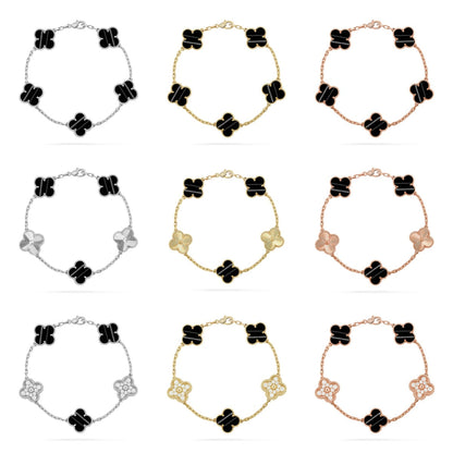 [Super Jewellery] CLOVER 5 MOTIF PULSAR STONE BRACELET COLLECTION