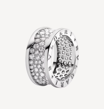 [Super]ZERO 1 WITH PAVED DIAMONDS ON THE SPIRAL RING